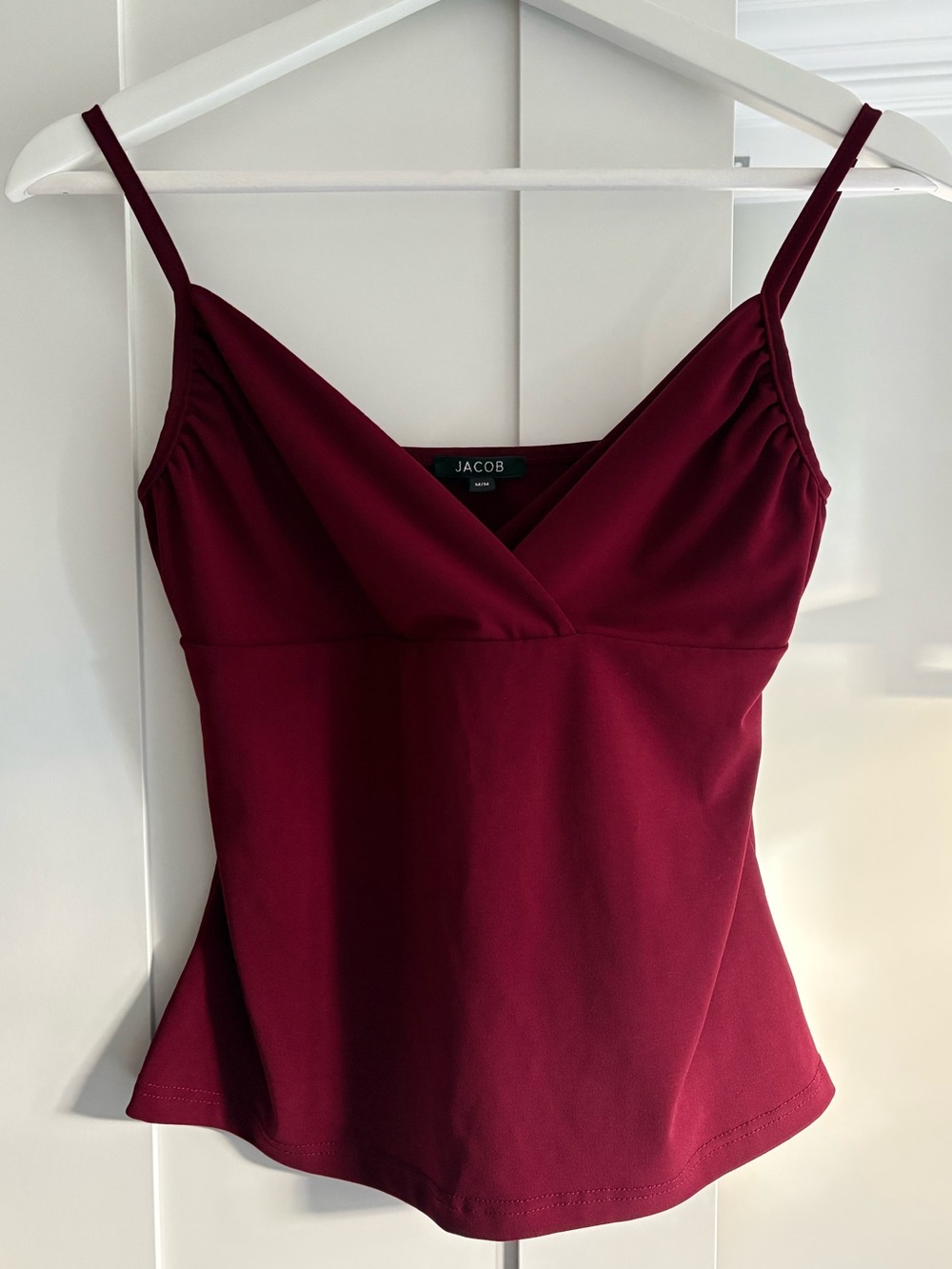 JACOB y2k Burgundy V-Neck Spaghetti Strap Camisole